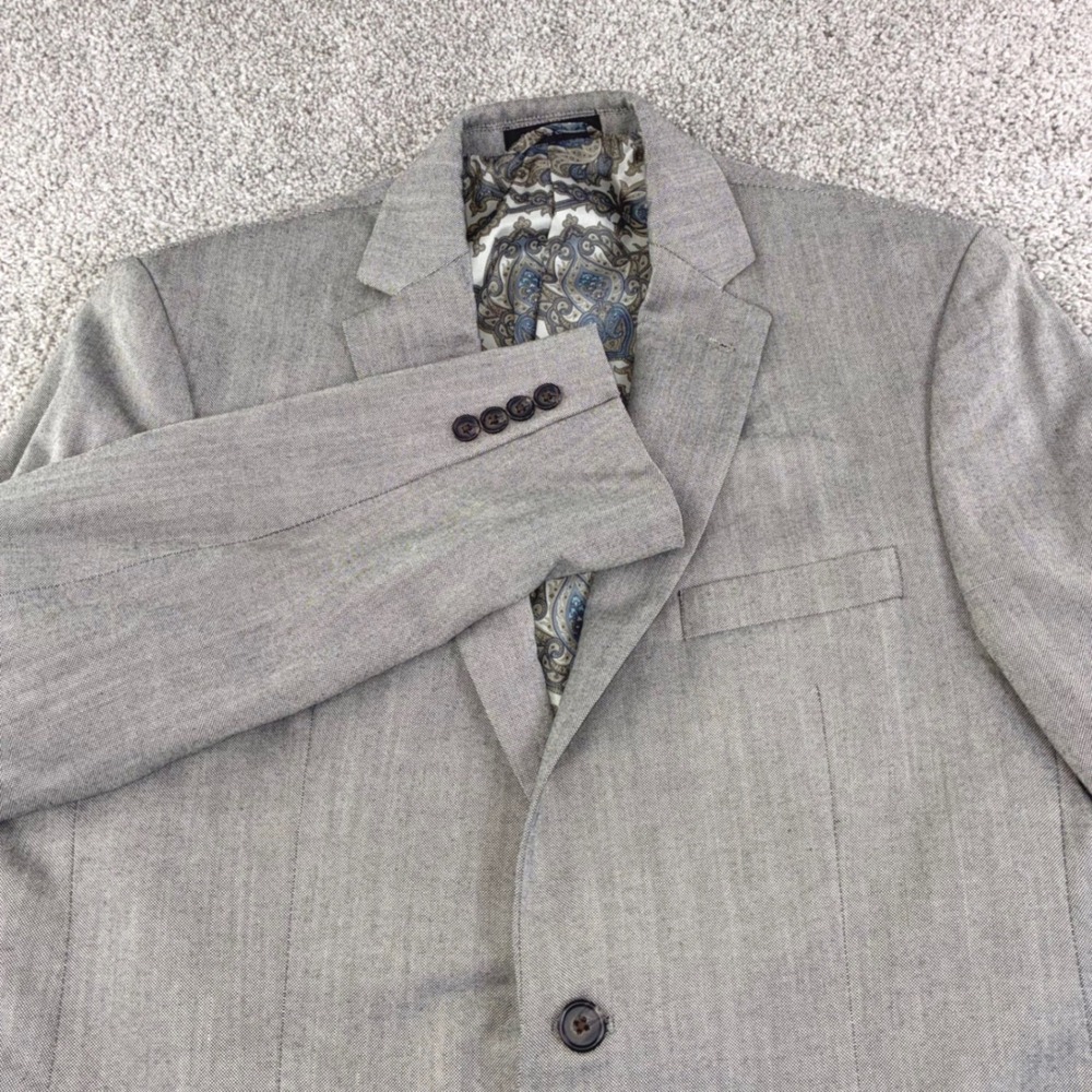Lauren Ralph Lauren Men Gray Herringbone Blazer Jacket Suit Sport Coat Size 42R